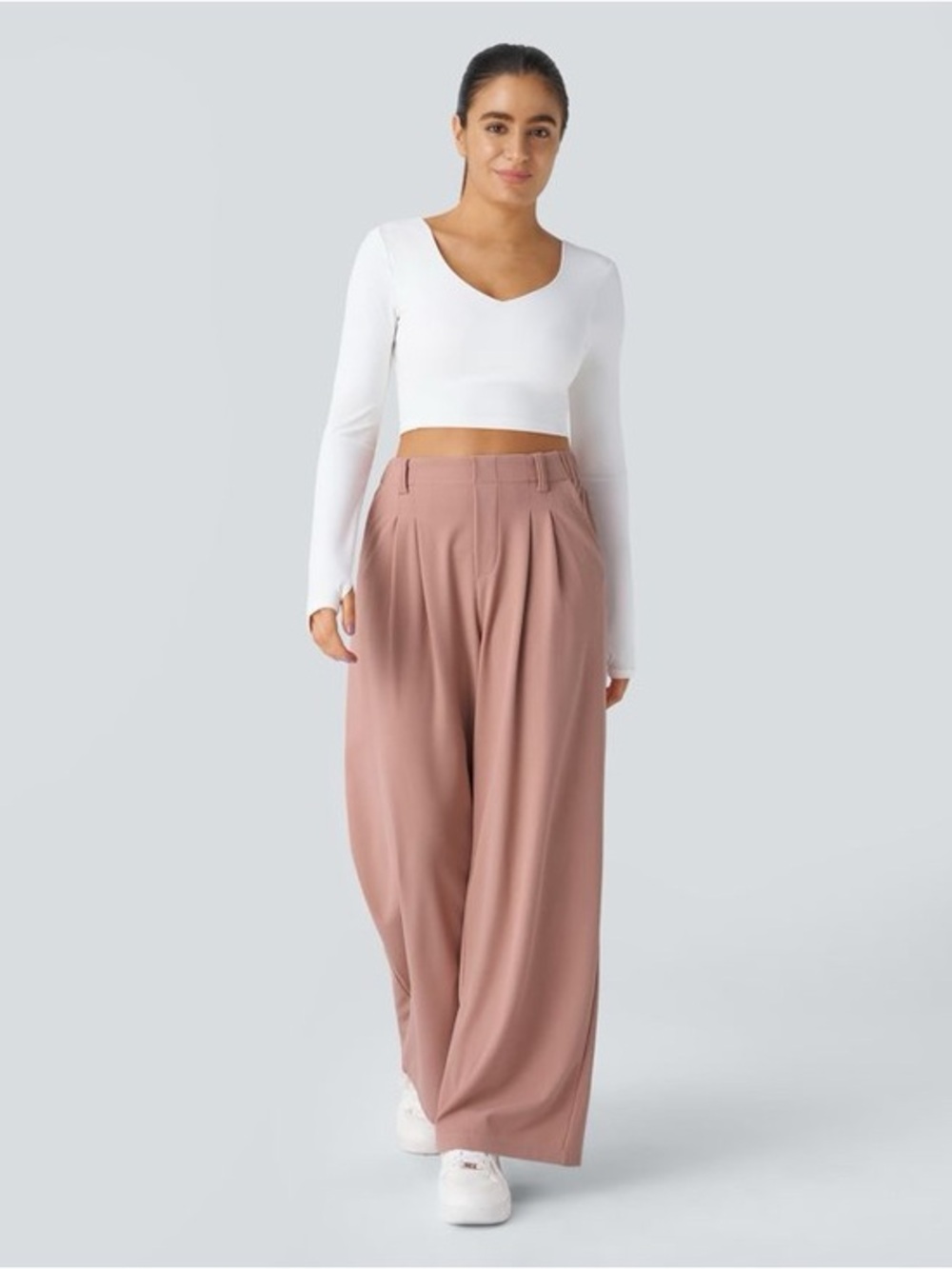 Halara Flex High Waisted Wide Leg Waffle Pants Small